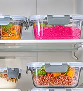 Igluu Récipient en verre à 2 compartiments avec couvercles hermétiques SnapLock Contrôle des portions