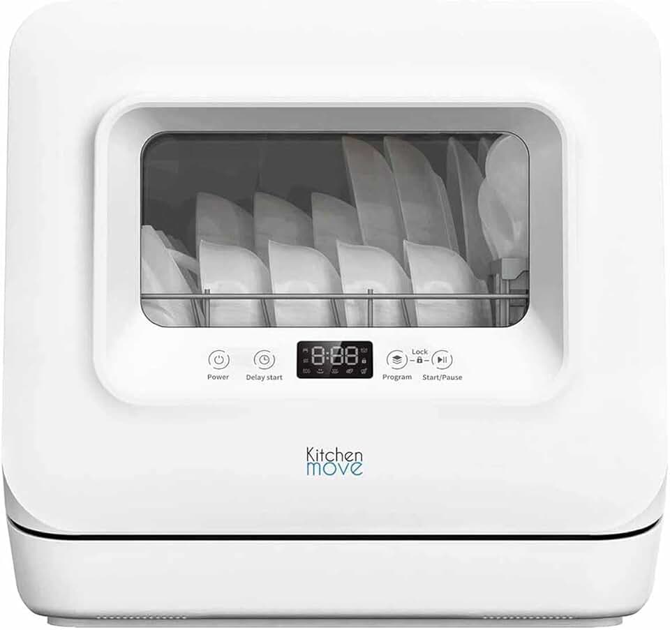 Mini lave-vaisselle compact 3 couverts, silencieux, LED, réservoir WASH CLEAN