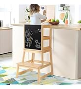 Tour d Observation Enfant, Tour d'apprentissage Montessori avec Planche et Barre de sécurité, esc...