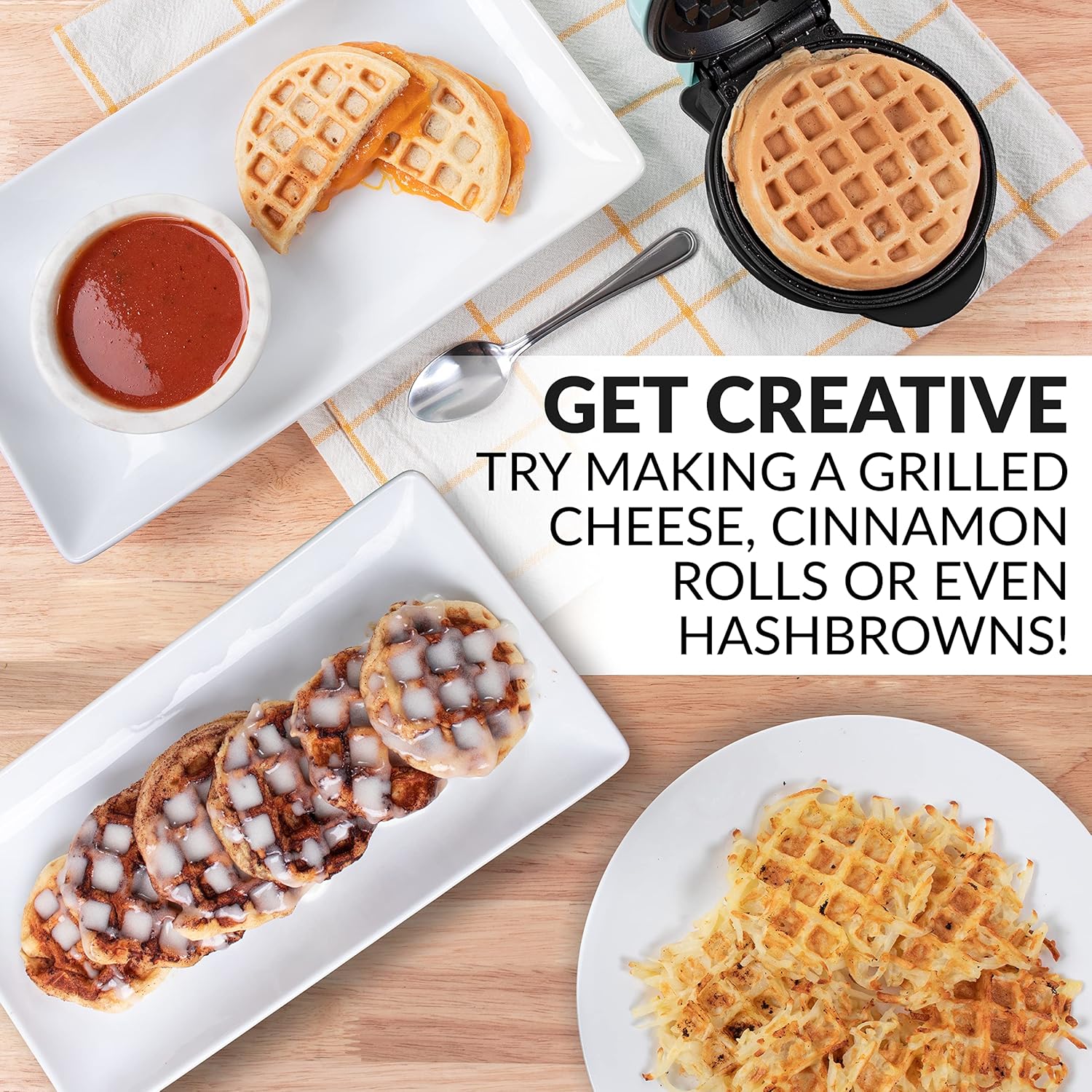 Nostalgia - MyMini - gaufrier personnel 25mm, cuisson rapide, aqua