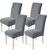 YSTELLAA Housse de Chaise 4 Pièces, Extensible Housse Chaise Salle à Manger, Universel Housse pou...