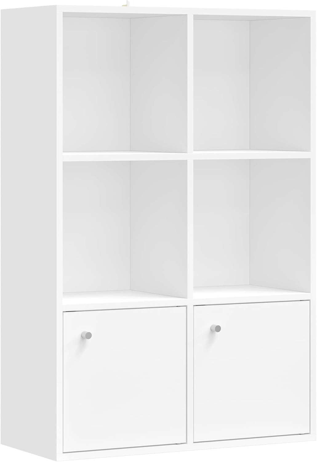 VASAGLE - bibliothèque 3 niveaux, 2 placards, 29x65,8x97,8 cm, LBC506WB01