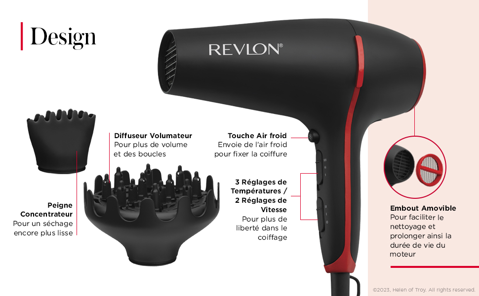 Revlon; seche-cheveux; smoothstay; 2000watts