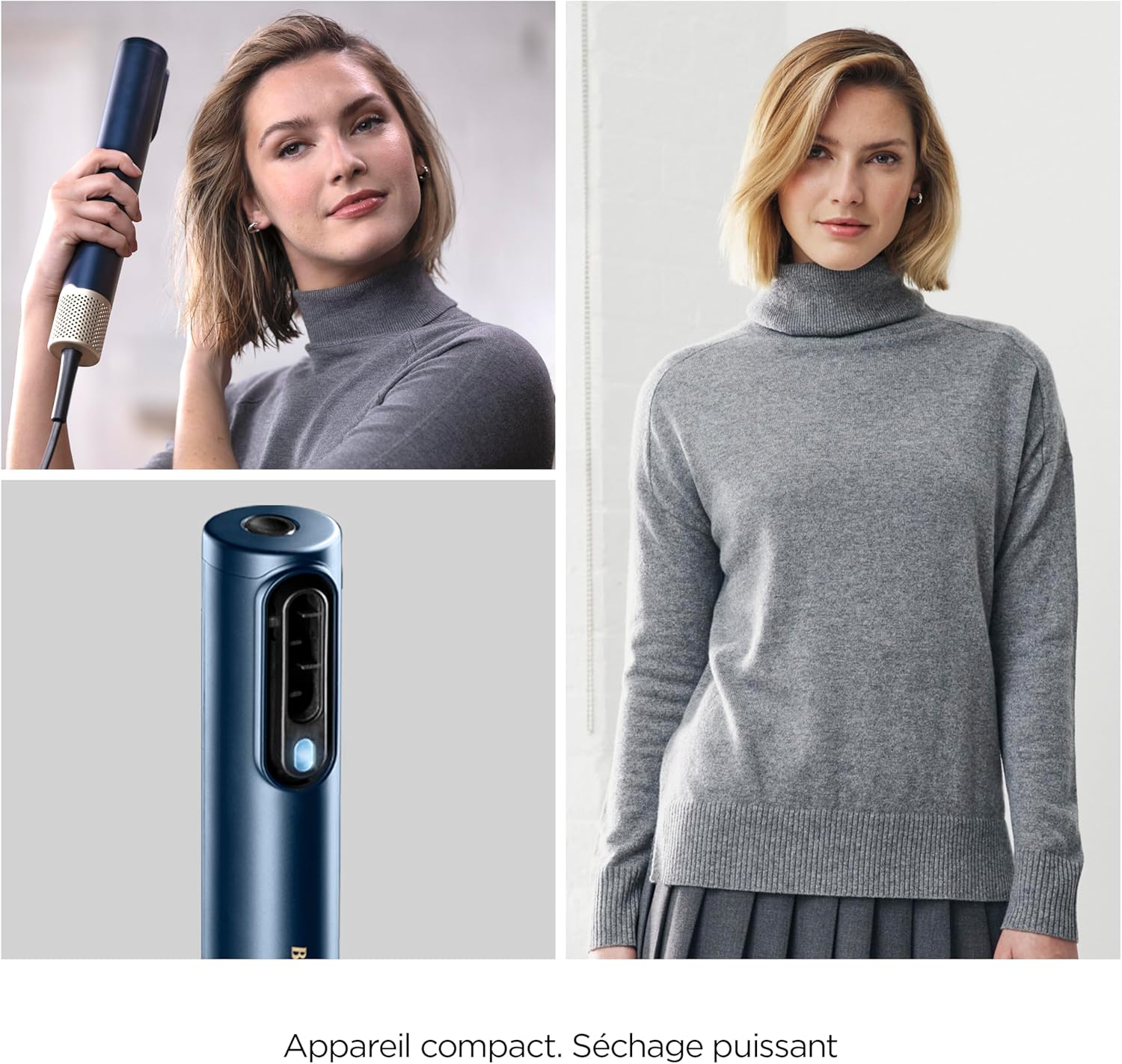 BaByliss - Air Wand série - sèche, lisse, coiffe, anti-frisottis, 3 embouts - AS6553E