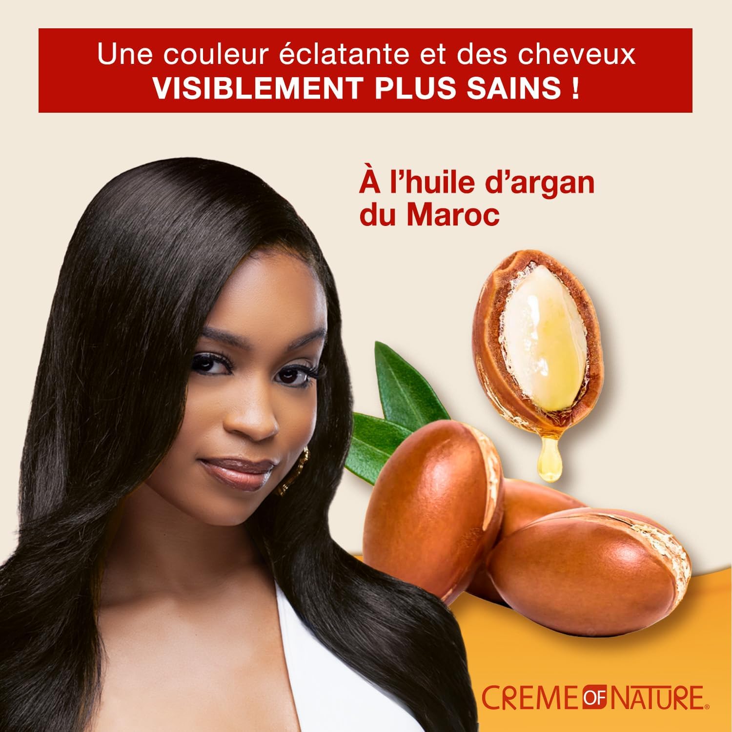 Creme of Nature - Argan Oil coloration permanente - couvre 100% cheveux blancs - 3.0 Noir doux