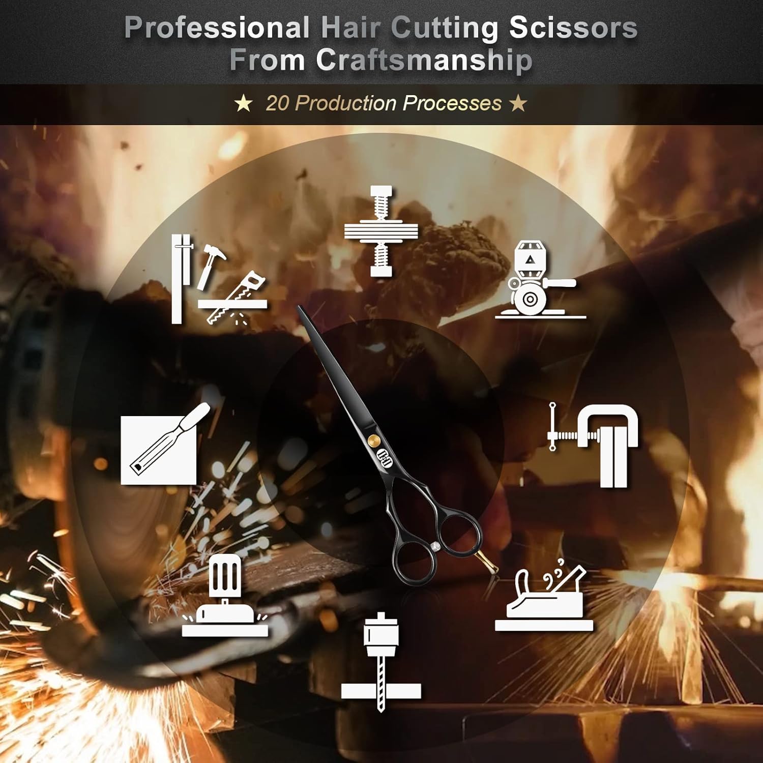 CIICII - Ciseaux coiffure 6,5