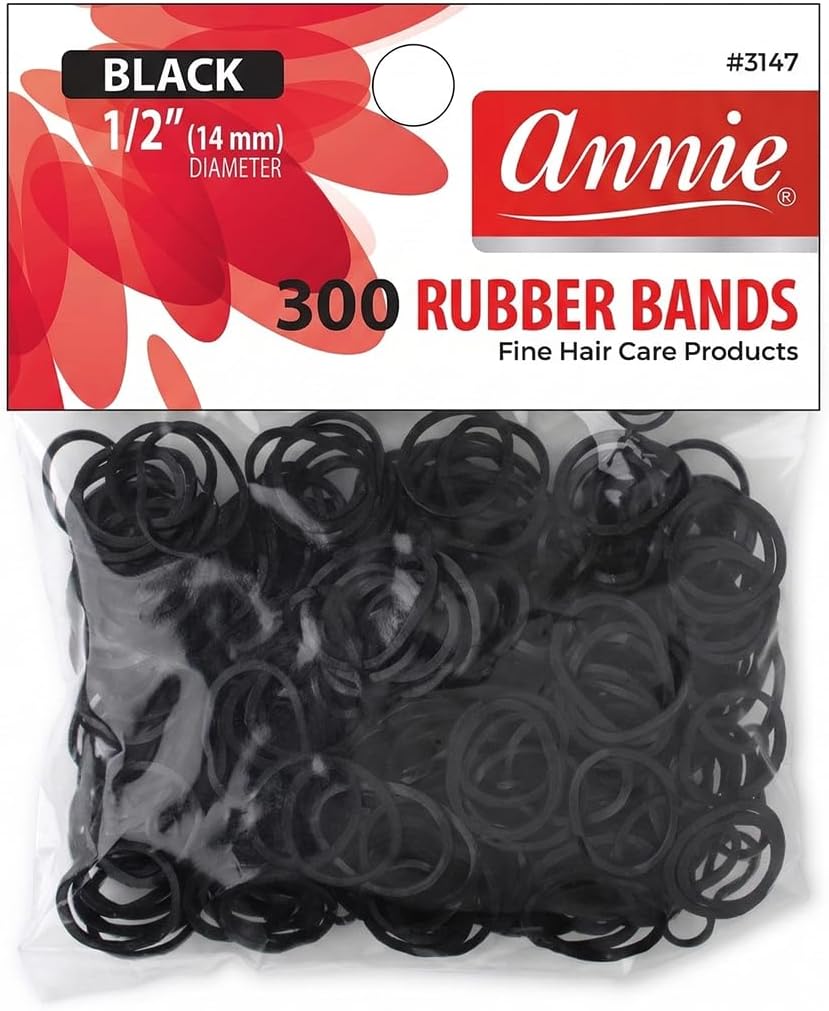 Annie - Elastiques cheveux noirs - résistants - lot idéal coiffure