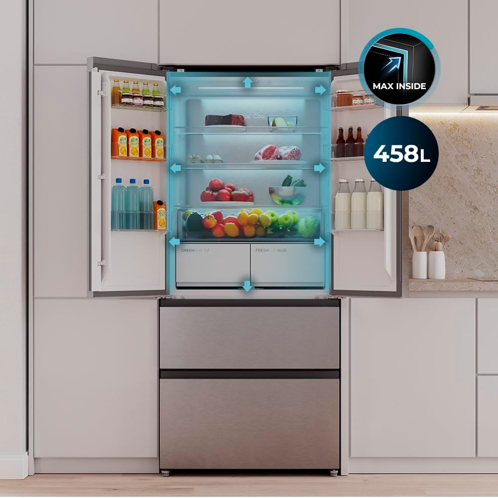 Cecotec - Bolero CoolMarket Série F2D - 458L, 189x83 cm, No Frost, Inverter F2D458SBI