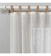 MYSKY HOME Rideau aspect lin avec passants Style bohème Salon Moderne Rideaux