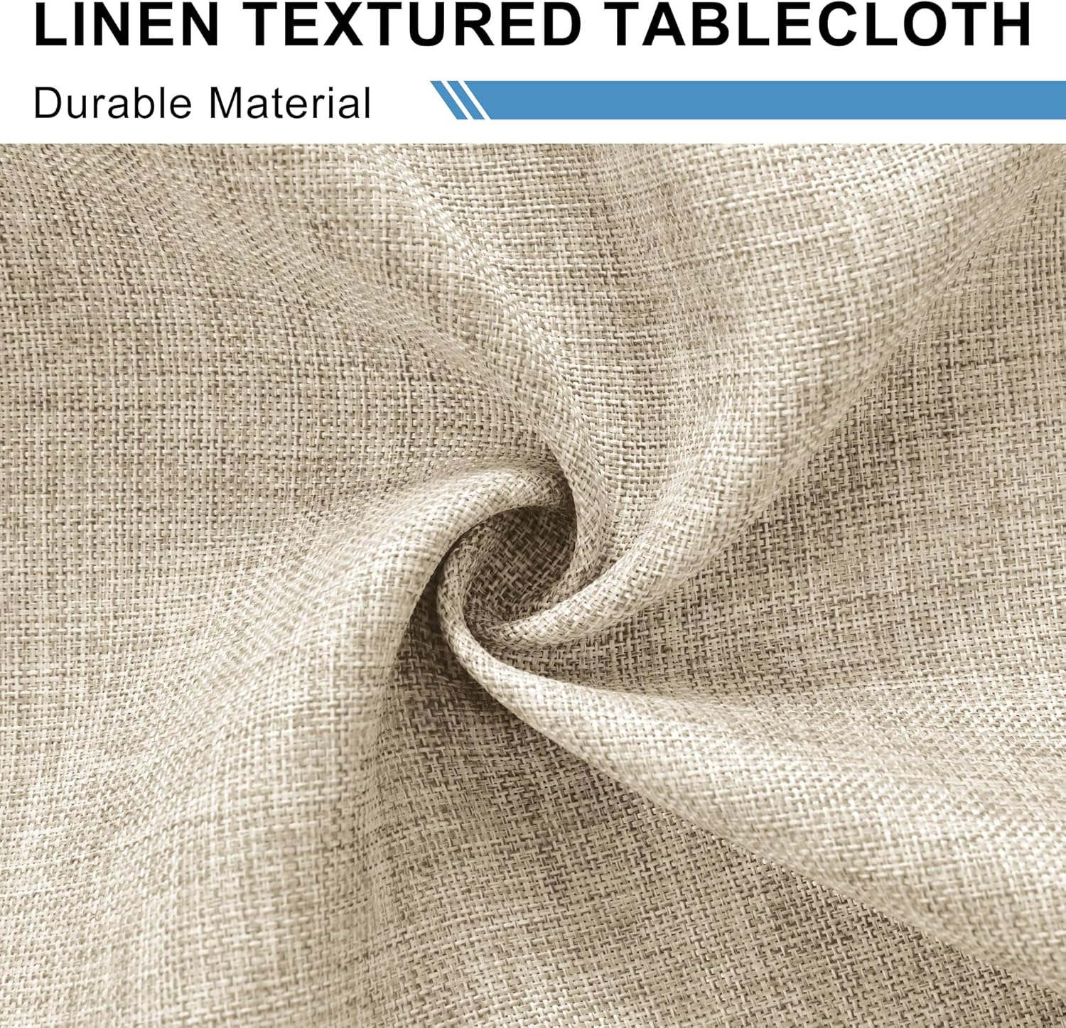 DWCN - Nappe aspect lin imperméable, 135x300cm, anti-tache