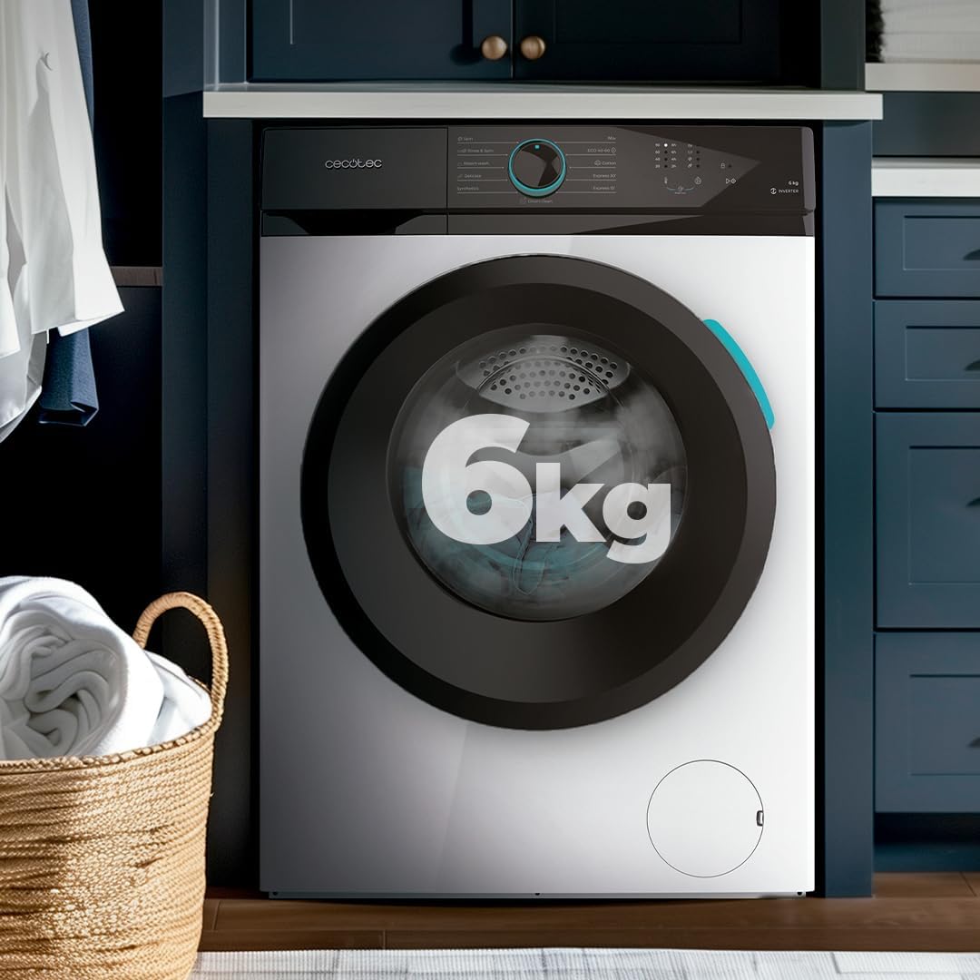 Cecotec - Bolero DressCode 6110 - 6kg, Inverter, 11 programmes, 1600W, 1200rpm