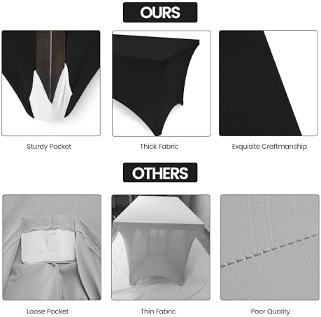 Utopia Kitchen - nappe extensible 183 cm - polyester spandex lavable noir