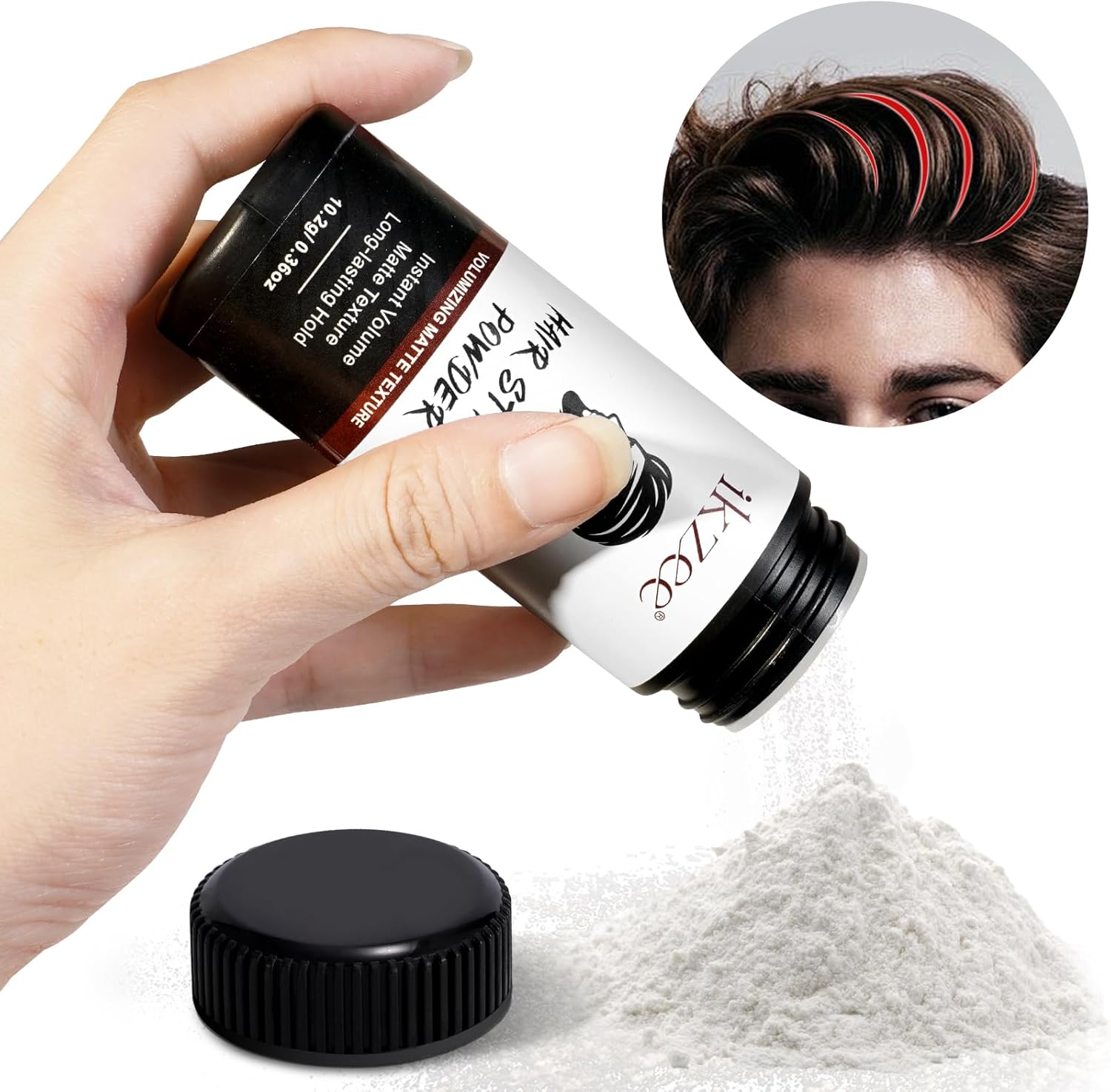 Poudre coiffante homme - texture mate, volume, tenue longue durée