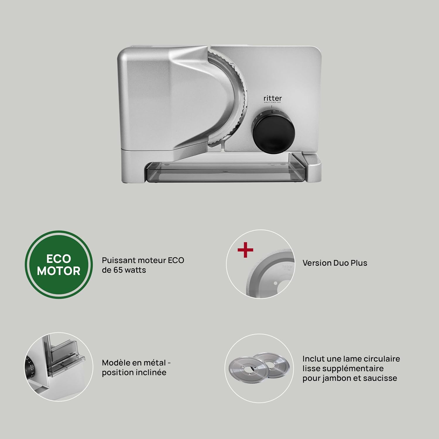 Ritter - Trancheuse E 16 Duo Plus - compacte - moteur ECO, fabrication allemande