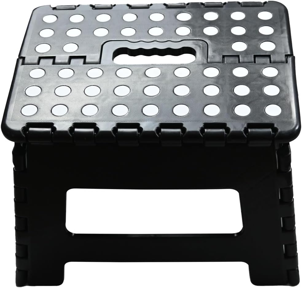 Armo - Tabouret pliant compact, poignée, 32x22x39 cm, charge 150 kg