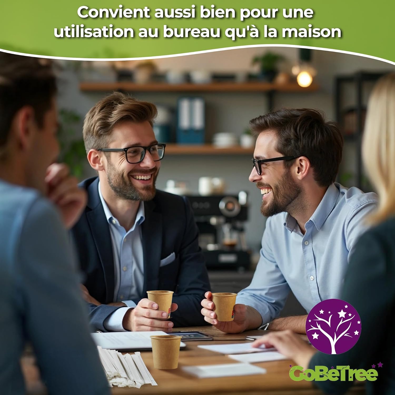 Gobelets en papier - 100 pièces - 120ml - kraft, jetables, chaud/froid