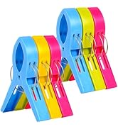 Vicloon 6Pcs Grandes Pinces à Linge Clip de Brise-Vent,Grande Pinces,Durable Serviette Clips pour...