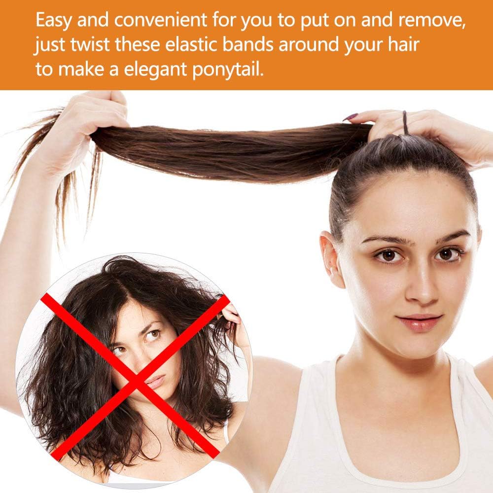 Liens de cheveux – lot de 100 – 2mm – élastiques noirs mini, enfants et mariages