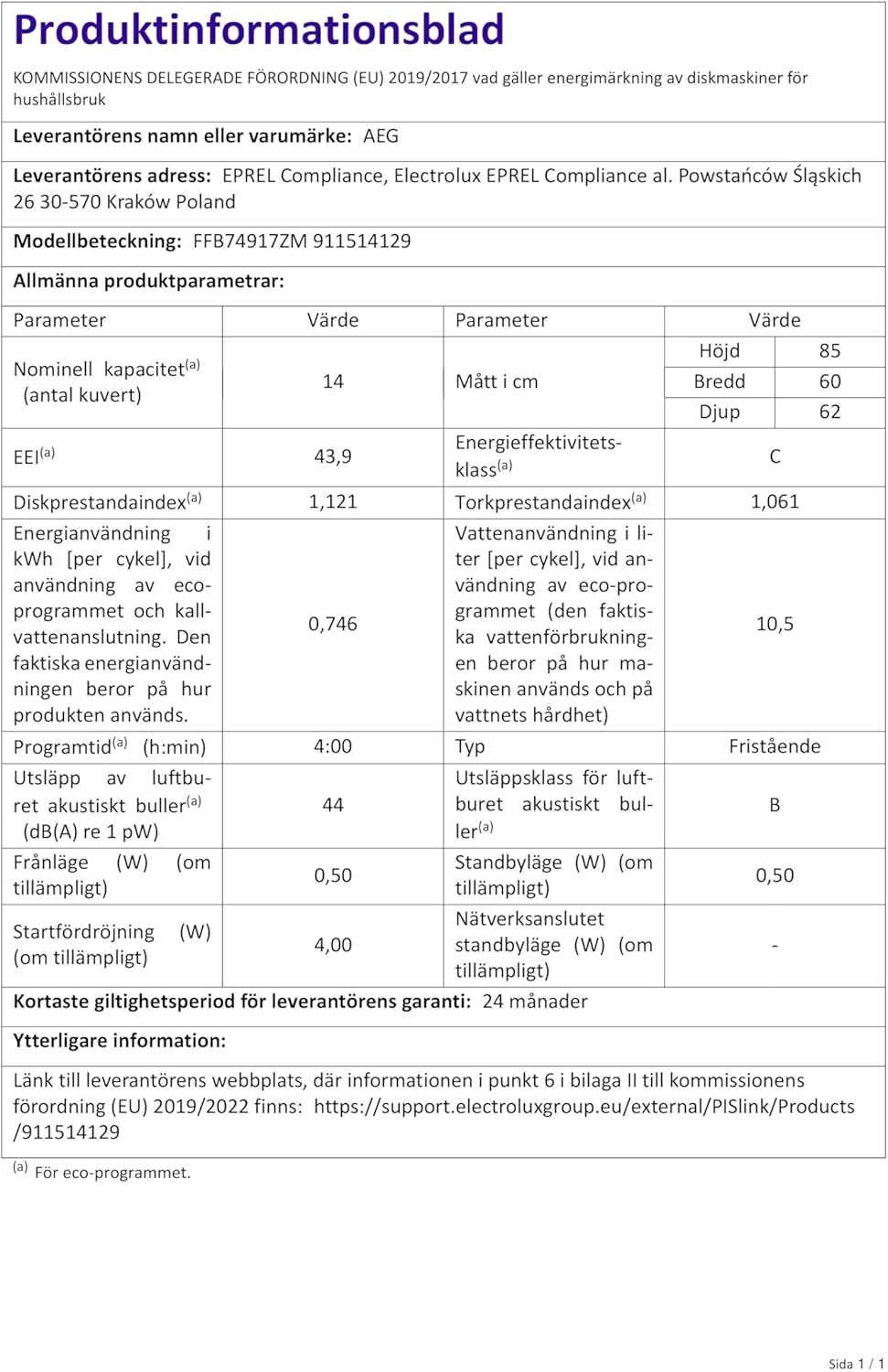 AEG - lave-vaisselle 60 cm, 14 couverts, AirDry, MaxiFlex, inox - FFB74917ZM