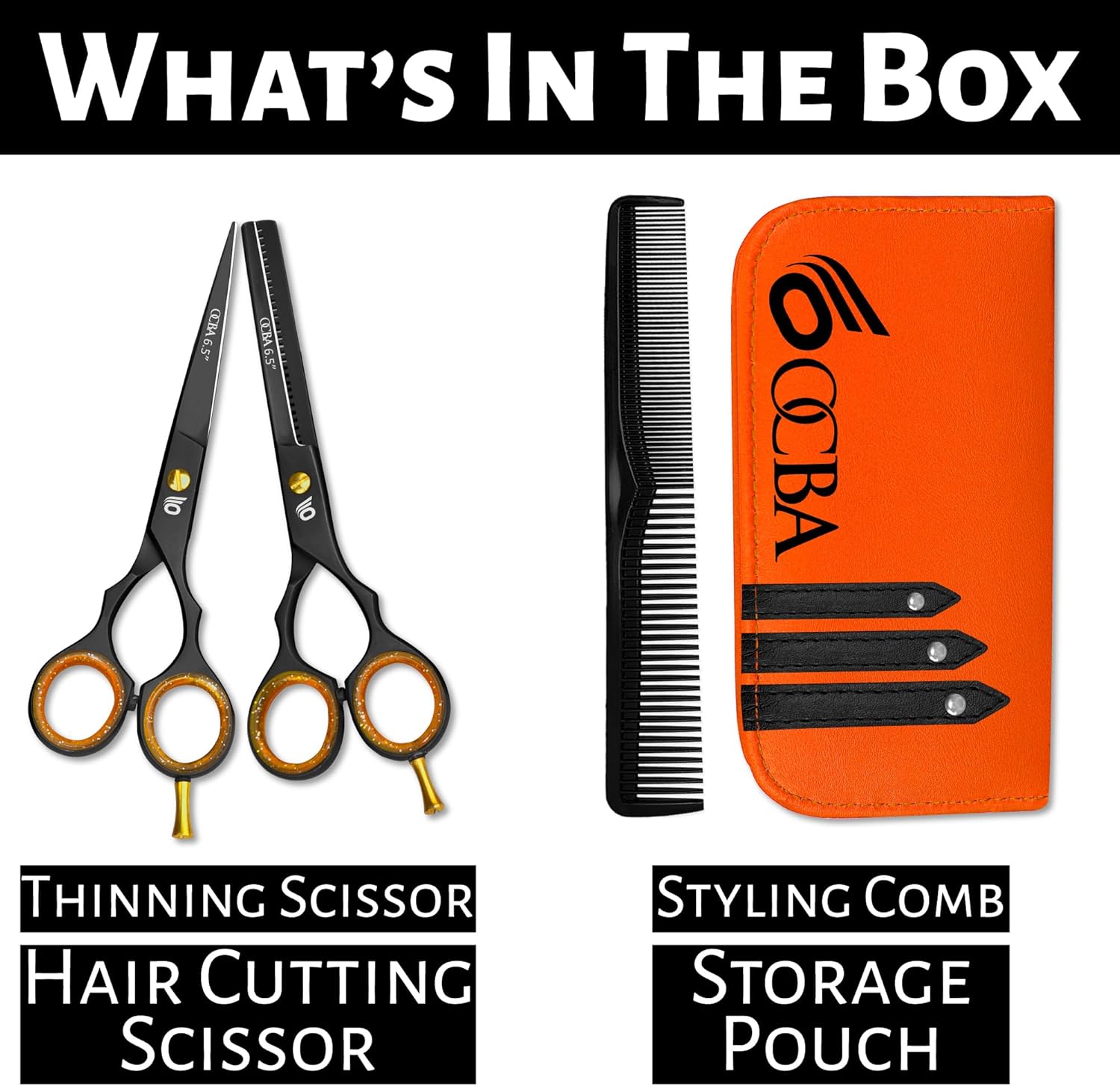 Friseurschere - professionnelle 6,5 pouces, acier inoxydable, coupe précise