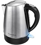 KitchenBoss Bouilloire Électrique：Bouilloire Inox 1,7 L, Bouilloire Electrique Inox avec Filtre A...
