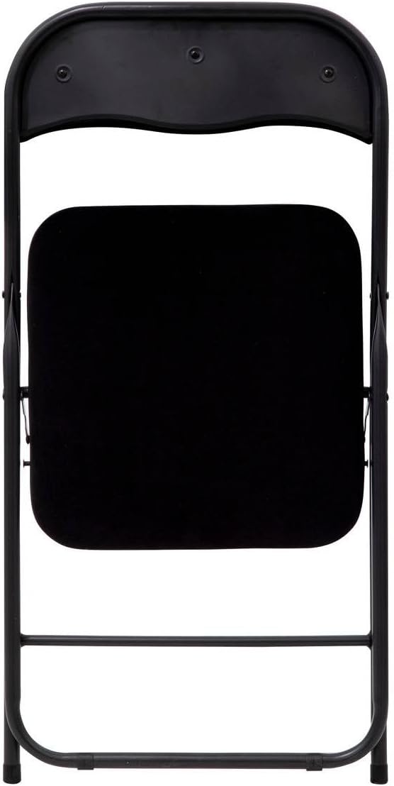 5five - Chaise pliante velours noir - confort, compacte, légère