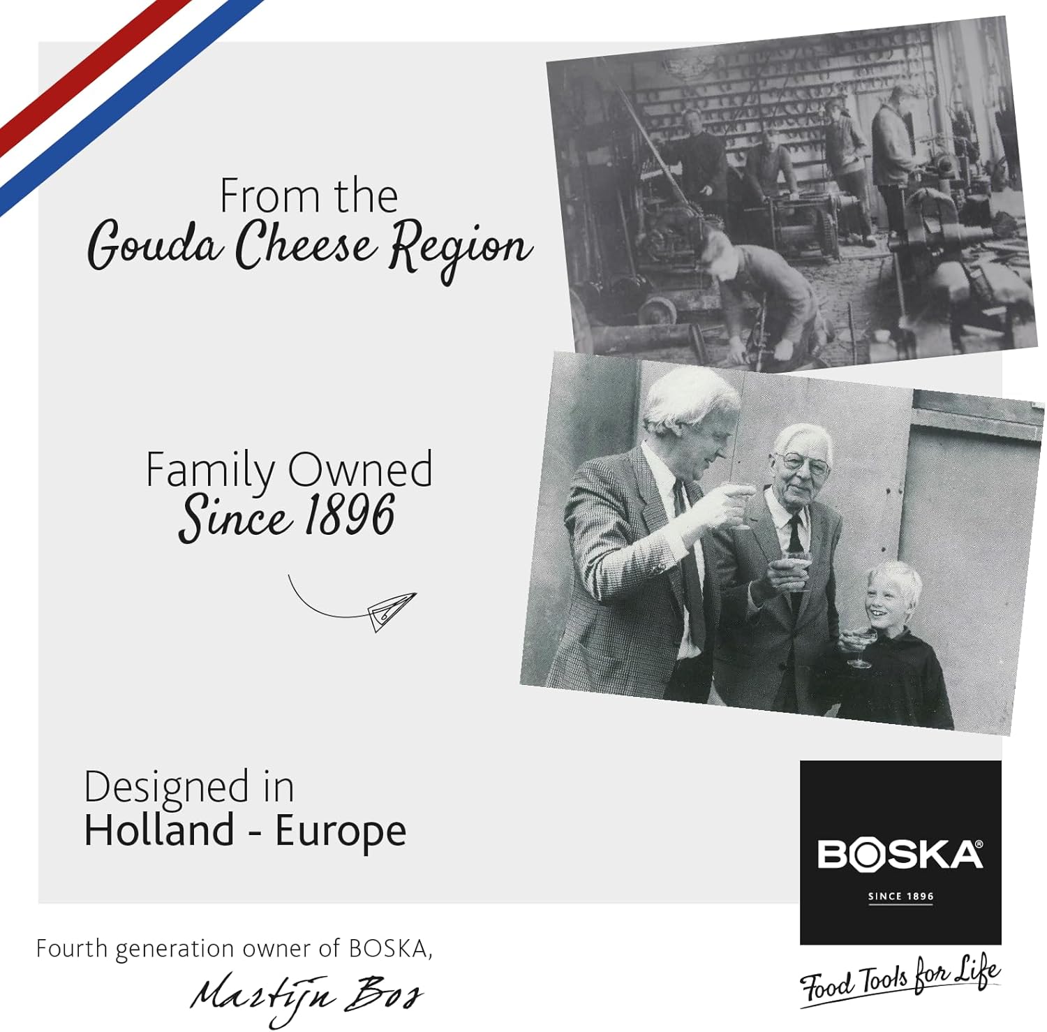 BOSKA - Amigo - tranchette fromage inox/bois ergonomique BSF