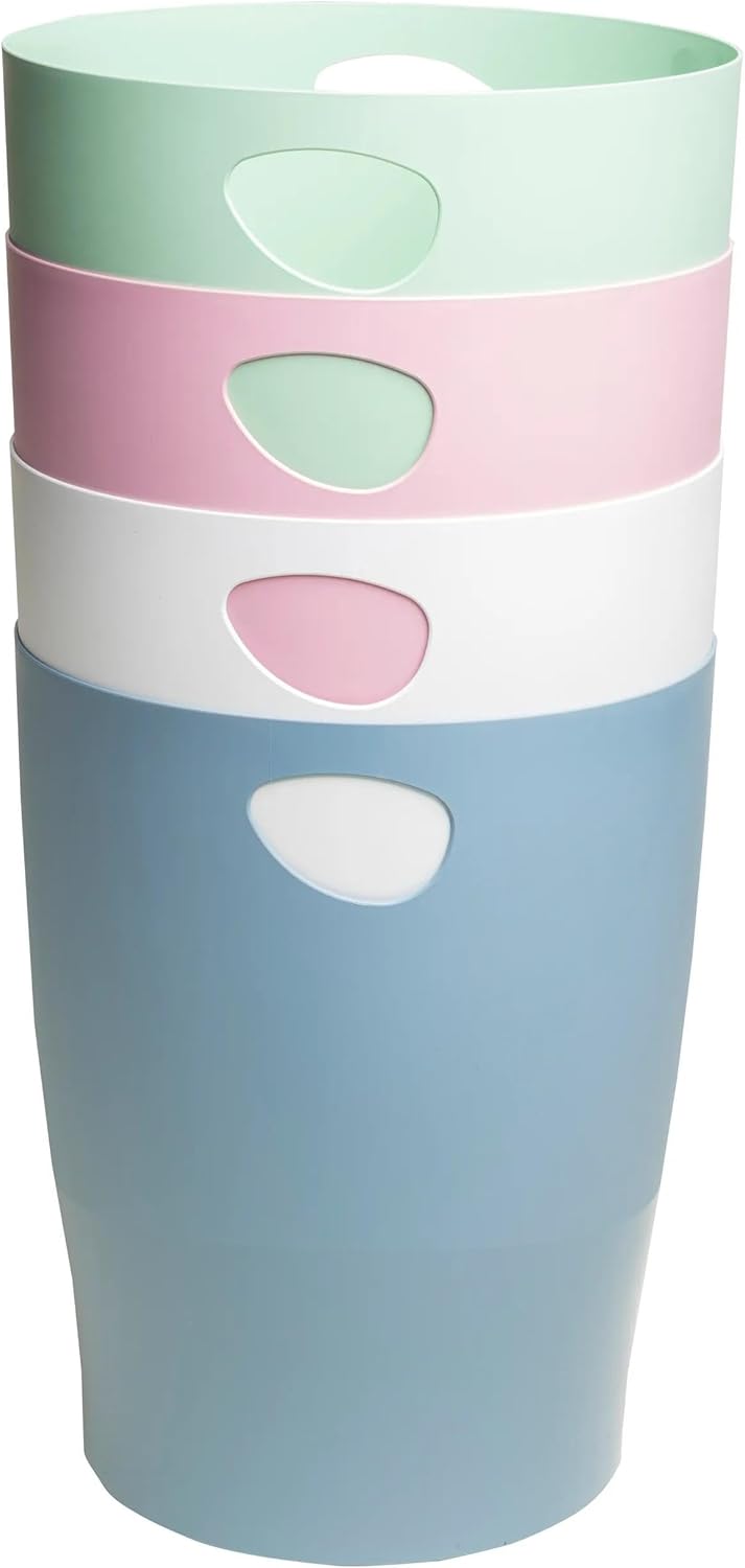 Exacompta - corbeille à papier grande capacité 15L - 26,3x26,3x33,5cm - poignées robustes - 453303D