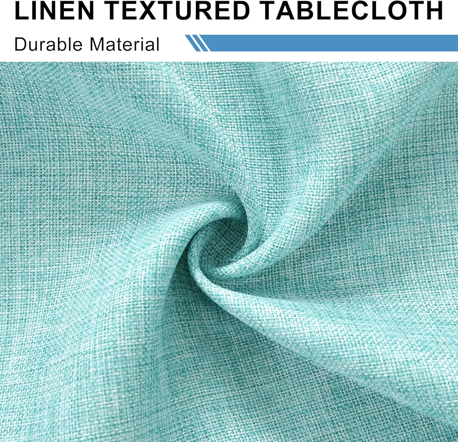 DWCN - Aqua Bleu Lin - 135x260cm - nappe lavable et imperméable