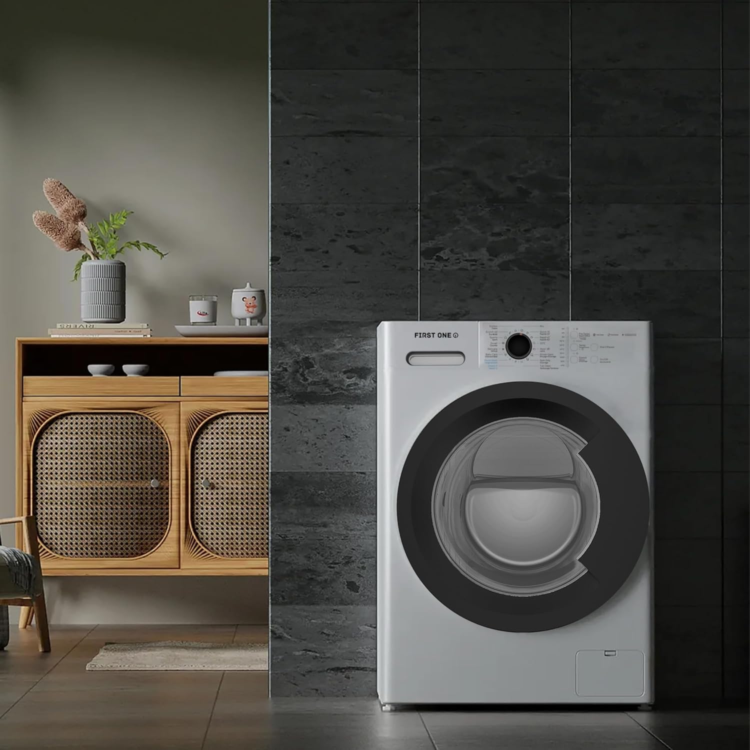 First One - Lave-linge frontal 8kg 1400trs 16 programmes économie FLL81400WH