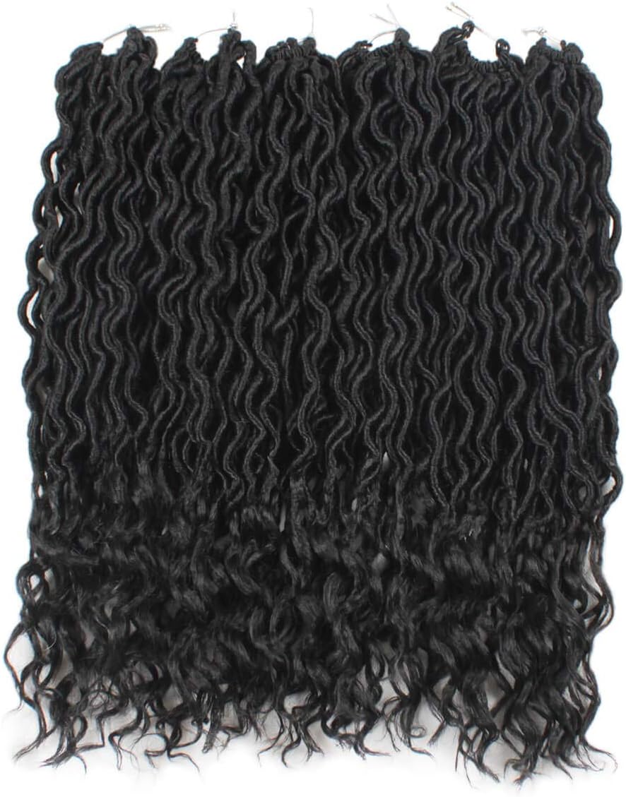 Xtrend - Déese Faux Locs 18 pouces - 6pcs, bouclés, 24 mèches, 1B#