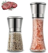 Hunnycook Lot de 2 moulins à sel et poivre avec broyeur en céramique réglable