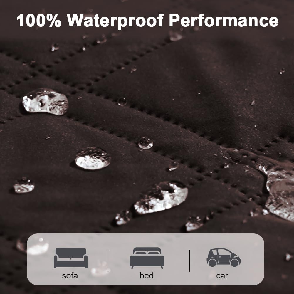 DUJUIKE - housse canapé imperméable antidérapante - 132-208 cm - protection animaux