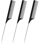 Sularpek 3 PCS Peigne a Queue Antistatique, Peigne Cheveux, Peigne en Fibre de Carbone, Peigne Co...