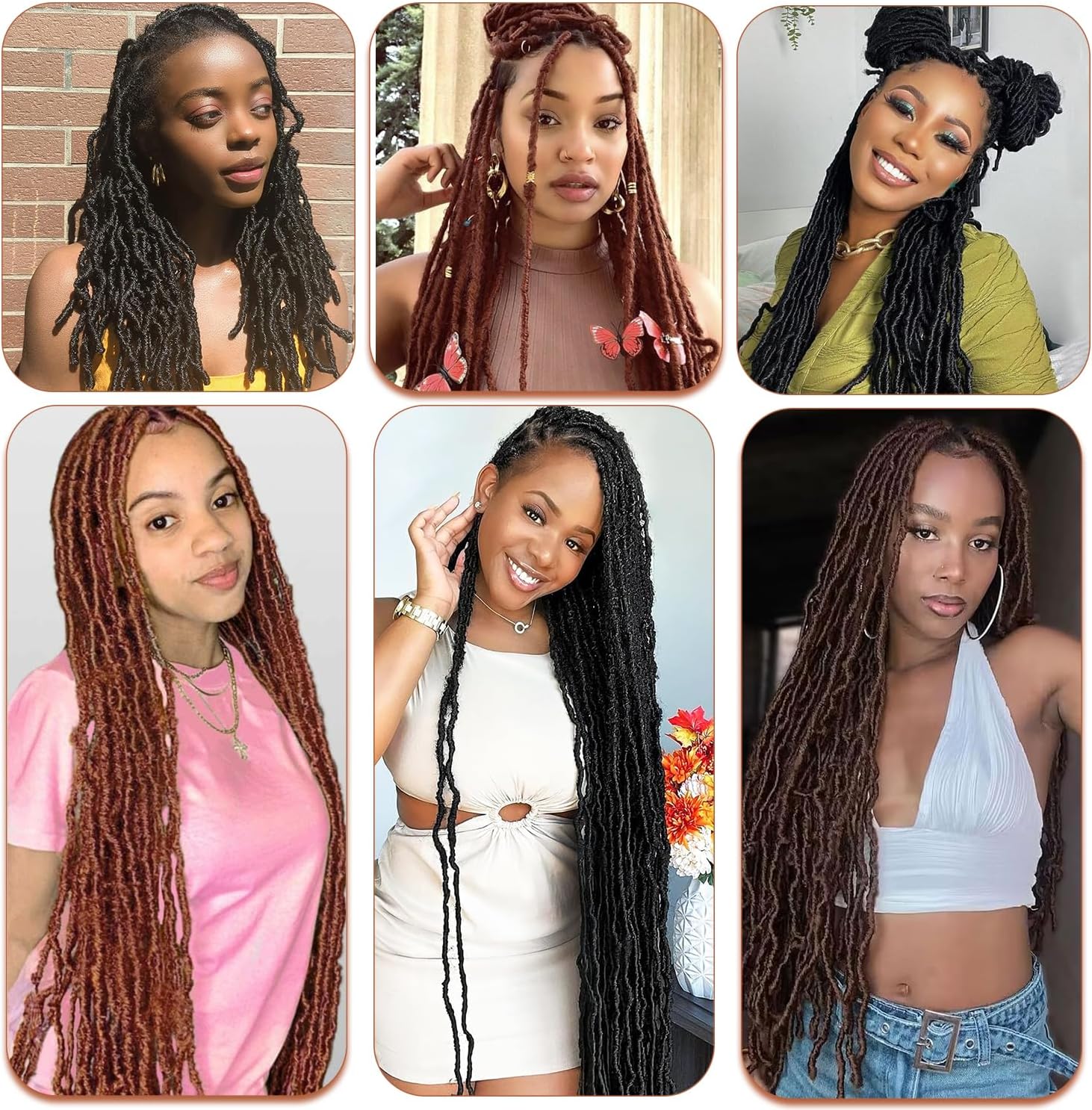 Faux Locks Crochet Braids - Soft Locs 60,9 cm - 8 mèches bouclées