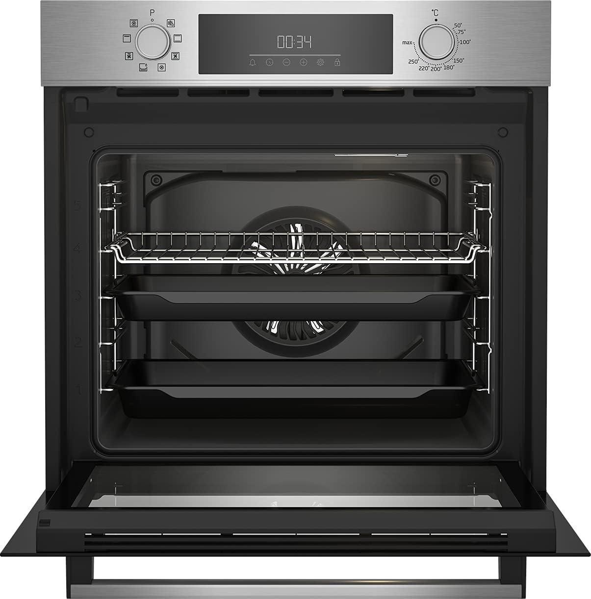 Beko - four encastrable série BBIM - 72L, 8 fonctions, écran LED, 59.5x59.4x56.7cm, Classe A+ - BBIM12300XCE