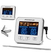 Aigostar Elliott - Thermometre Cuisine numérique/minuteur de cuisine, Sonde Temperature, Thermomè...