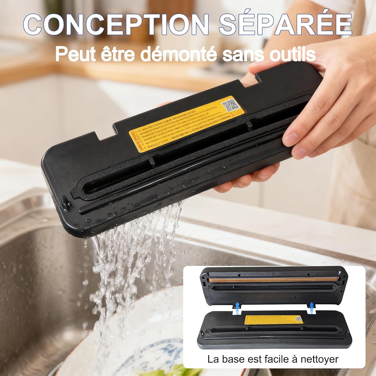 Machine sous vide alimentaire - 5 en 1 - avec 50 sacs - modes humide/sec, multifonction