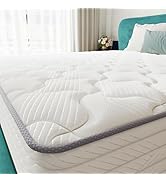 Vues rapprochées de la literie texturée blanche ou du matériau du matelas à motif matelassé, montrés sous plusieurs angles avec des détails de coutures visibles.