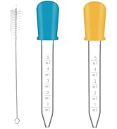 Pipette Dropper, 2 Pcs 5ml Pipettes Graduées Plastique und 1 Brosse Propre, Pipettes Transparente...