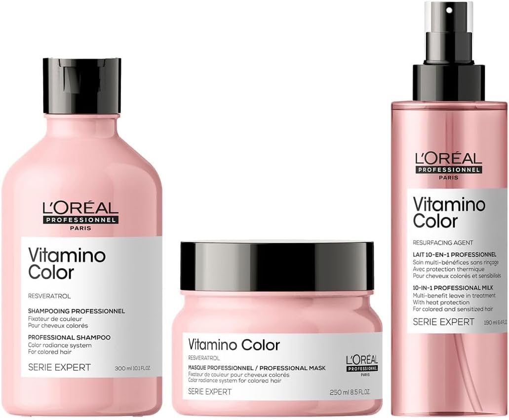 L'Oréal Professionnel - Serie Expert Vitamino Color - coffret soin cheveux colorés - shampooing, masque, lait 10-en-1