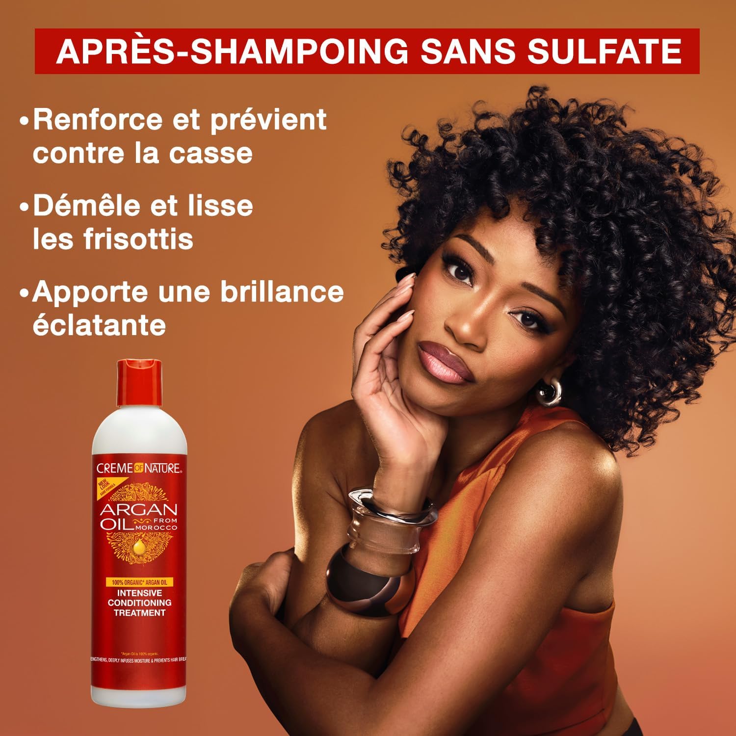 Creme of Nature - Argan Oil - 354ml - Hydratant démêlant cheveux bouclés