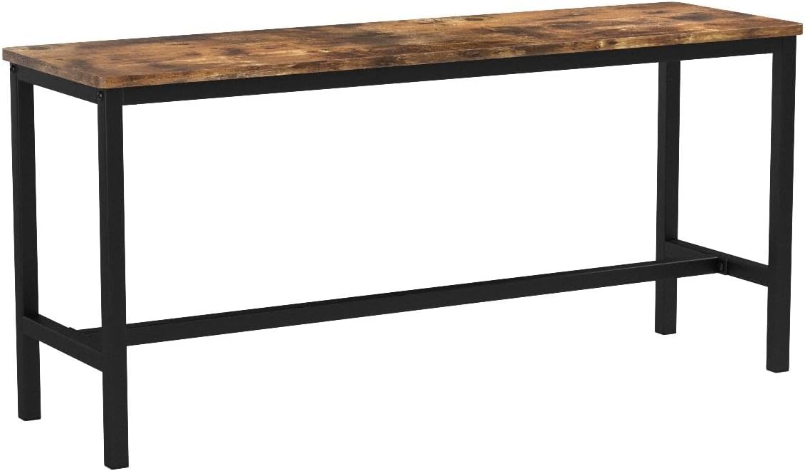 VASAGLE - banc salle à manger style industriel, 108x32,5x50cm, cadre métal robuste KTB33X