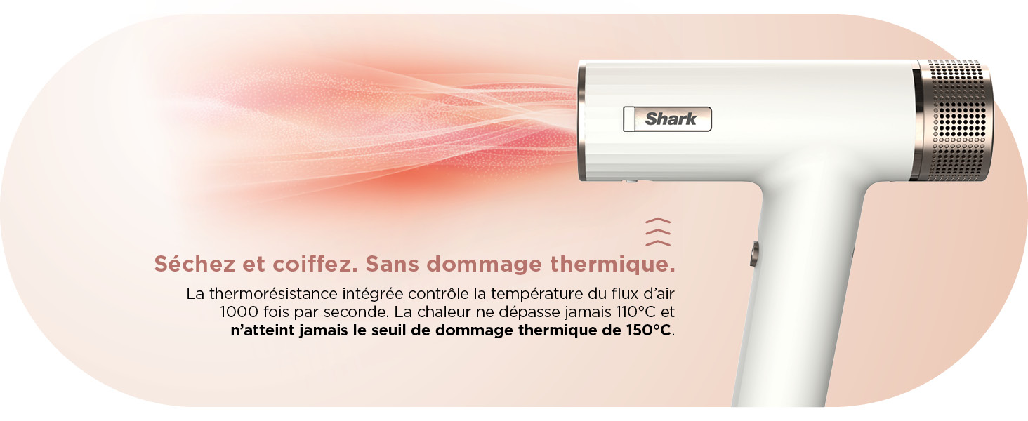 Shark SpeedStyle Sèche-cheveux &amp; Finisher RapidGloss pour cheveux lisses et ondulés, 3 stylers