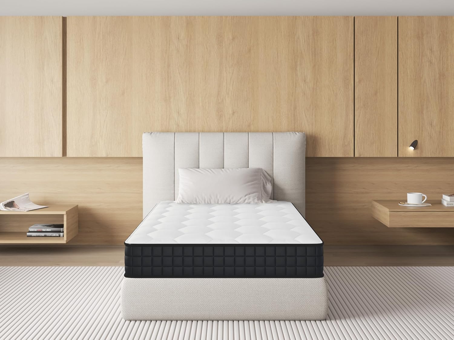 Matelas - mousse moelleux confortable respirant 90x190x12cm