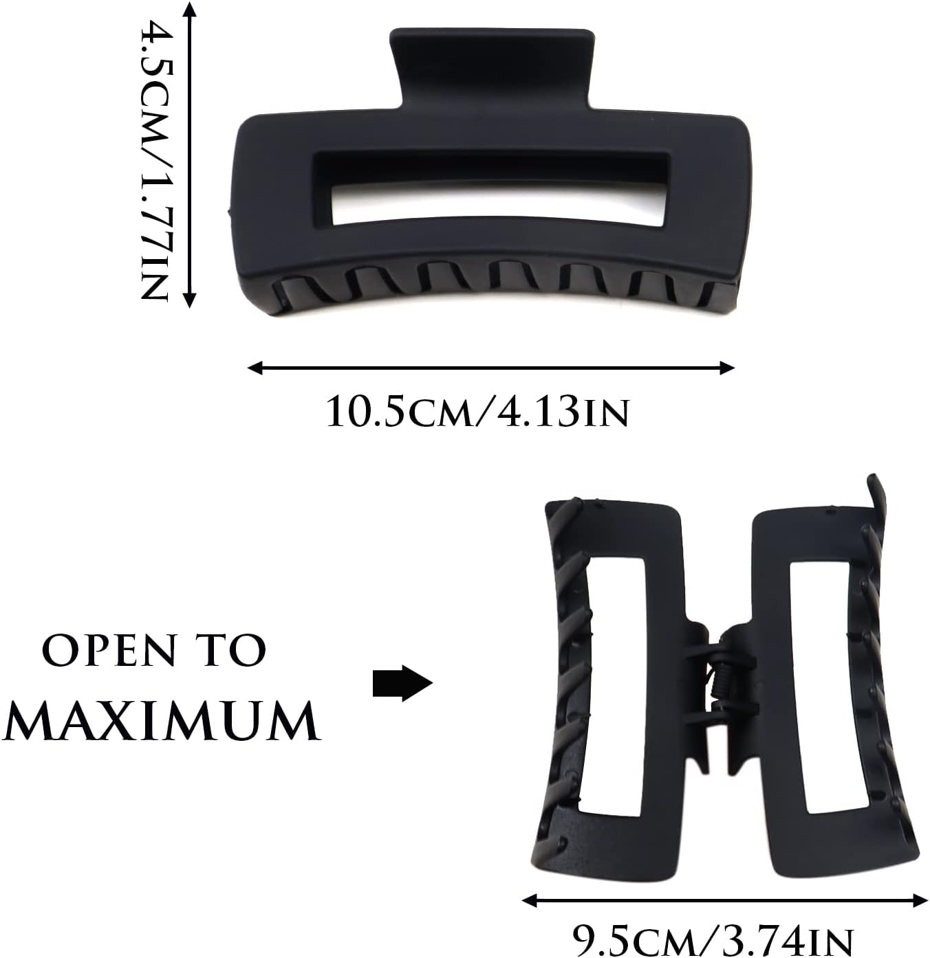 Kavya - Hair Claw Clip-B - 10,5 cm - pince crabe antidérapante épaisse