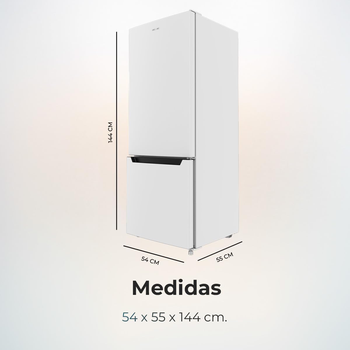 Cecotec - Bolero CoolMarket Combi - 169cm, 117L, Fast Cooling, classe E, 205 DF