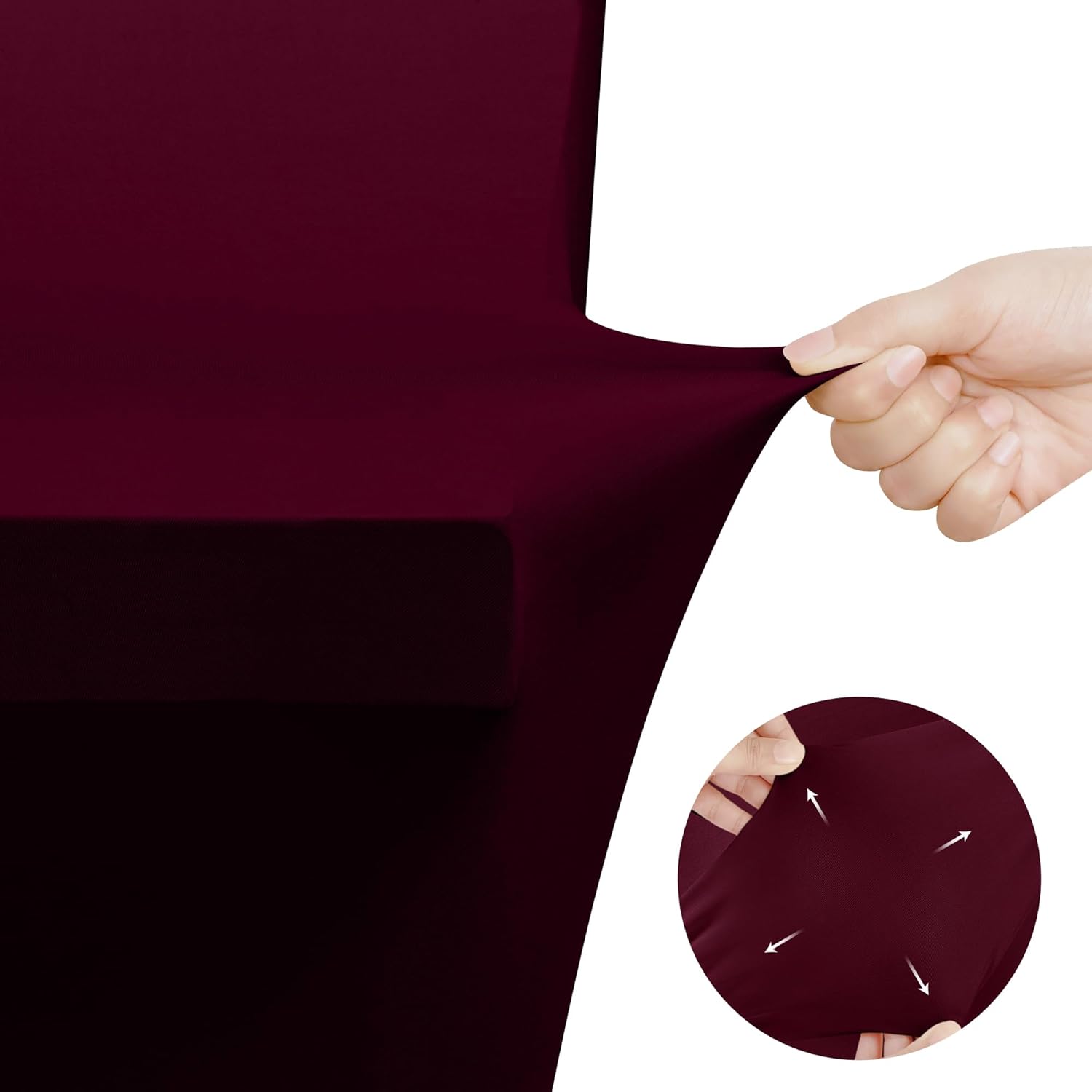 Utopia Kitchen - Lot de 2 nappes élasthanne 183x76x76cm - ajustées, lavables, infroissables, extensibles